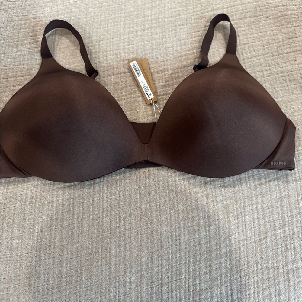 SKIMS WIRELESS SUPER PUSH UP BRA COLOR COCOA 44C